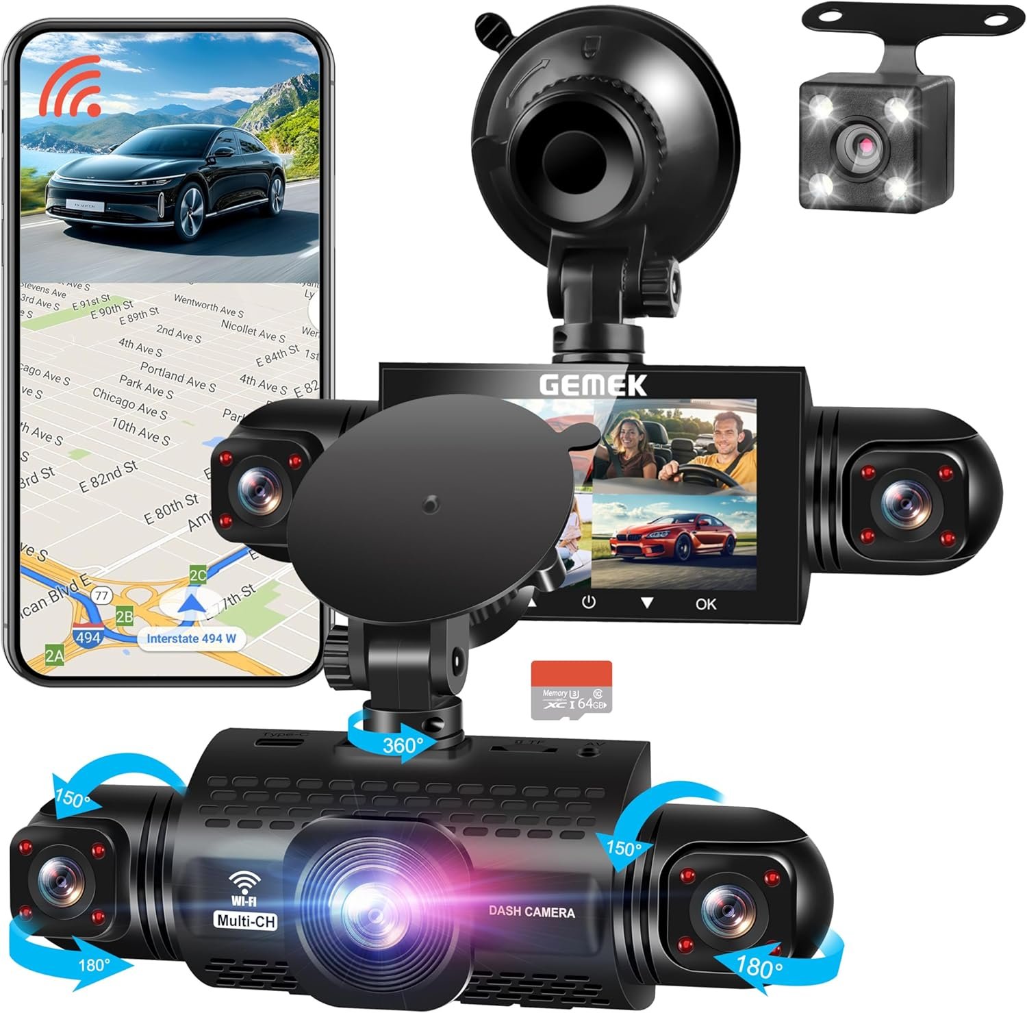 GEMEK 360 Degree View Dash Cam Review: Clarity and Control