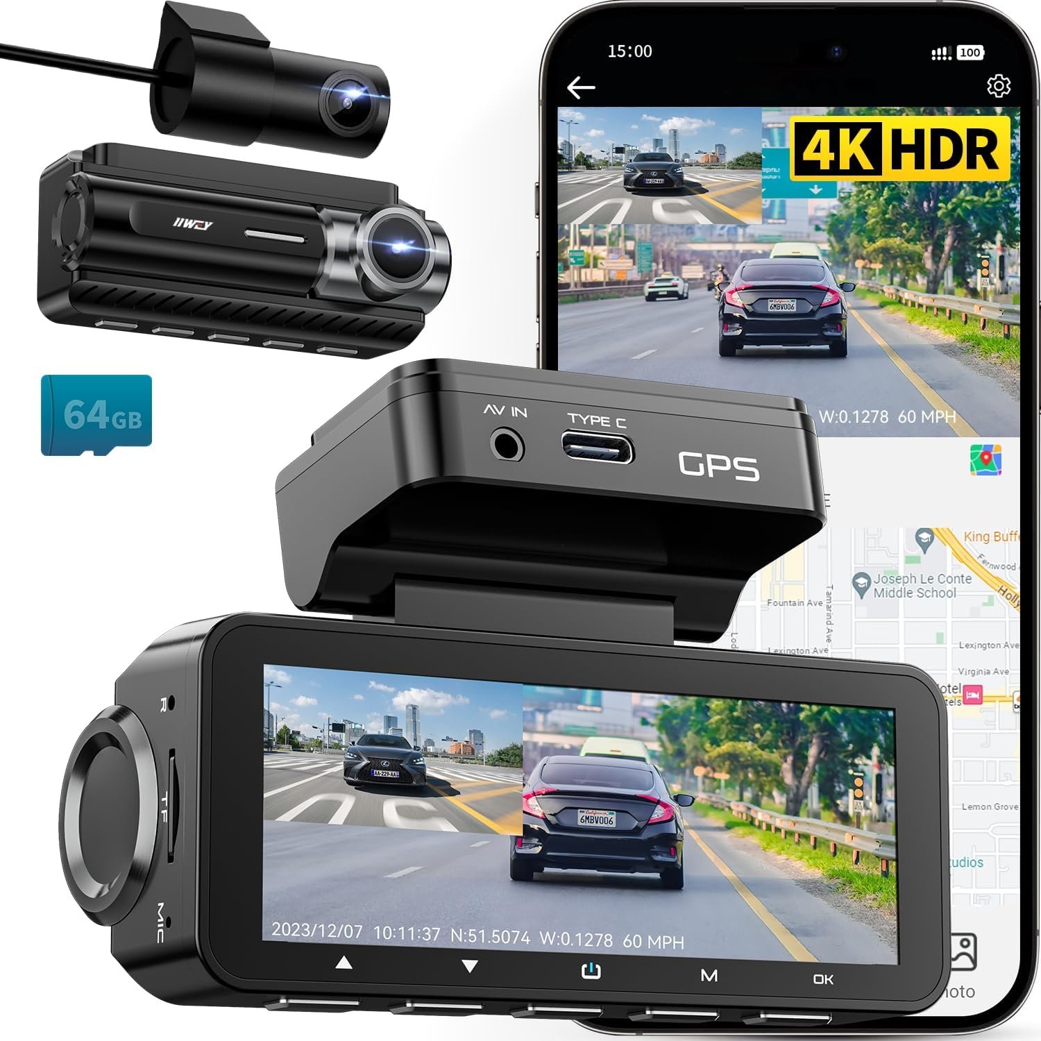 IIWEY D2 Pro Dash Cam Review: Unmatched Clarity with 4K Front and Rear